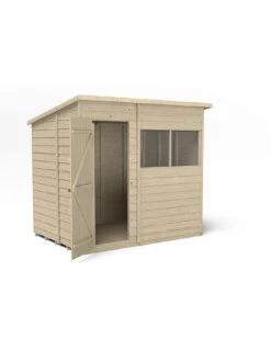 FOREST 7x5ft Overlap Pressure Treated Pent Shed With Optional Installation -FurniHaven Shop Q6449 SQ3 0000000099 N A SLd1