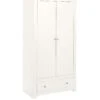 Julian Bowen Radley 2 Door Combination Wardrobe - White -FurniHaven Shop Q74HD SQ1 0000014729 SURF WHITE SLf