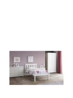 Julian Bowen Radley 2 Door Combination Wardrobe - White -FurniHaven Shop Q74HD SQ3 0000014729 SURF WHITE SLa