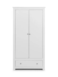 Julian Bowen Radley 2 Door Combination Wardrobe - White -FurniHaven Shop Q74HD SQ5 0000014729 SURF WHITE SLd1