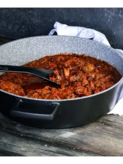 MasterClass Cast Aluminium 28 Cm Shallow Casserole Dish With Lid -FurniHaven Shop Q7KDY SQ3 0000000004 BLACK SLd1