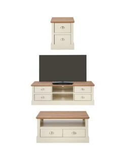 Very Home Crawford 3 Piece Package - TV Unit, Coffee Table And Lamp Table - Ivory/Oak Effect 9 Very Home Crawford 3 Piece Package - TV Unit, Coffee Table And Lamp Table - Ivory/Oak Effect -FurniHaven Shop Q7KF9 SQ2 0000000565 IVORY OAK RSr