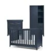 Mamas & Papas Melfi Cot Bed, Dresser Changer And Storage Wardrobe - Midnight Blue -FurniHaven Shop Q7X7G SQ1 0000000677 MIDNIGHT BLUE SLf