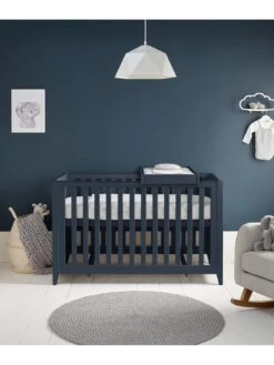 Mamas & Papas Melfi Cot Bed, Dresser Changer And Storage Wardrobe - Midnight Blue -FurniHaven Shop Q7X7G SQ6 0000000677 MIDNIGHT BLUE SLd2