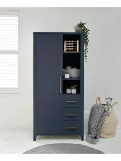 Mamas & Papas Melfi Storage Wardrobe - Midnight Blue -FurniHaven Shop Q7X7V SQ6 0000000677 MIDNIGHT BLUE SLd2