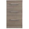 SWIFT Halton Ready Assembled 3 Drawer Bedside Chest - FSC® Certified -FurniHaven Shop Q9JWY SQ1 0000000558 DARK OAK SLf