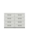 One Call Regal Ready Assembled 4 + 4 Drawer Chest -FurniHaven Shop Q9PLG SQ1 0000000559 WHITE GLOSS SLf