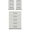 One Call Regal Ready Assembled 3 Piece Package - 5 Drawer Chest And Set Of 2 Bedside Chests -FurniHaven Shop Q9PLM SQ1 0000000559 WHITE GLOSS SLf