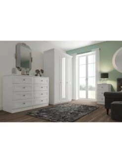 One Call Harris Ready Assembled 4 + 4 Drawer Chest 7 One Call Harris Ready Assembled 4 + 4 Drawer Chest -FurniHaven Shop Q9PLR SQ2 0000000013 WHITE RSr