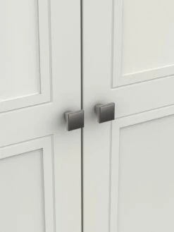 One Call Harris 4 Piece Part Assembled Package 3 Door Mirrored Wardrobe, 5 Drawer Chest And 2 Bedside Chests -FurniHaven Shop Q9PNL SQ4 0000000013 WHITE SLd