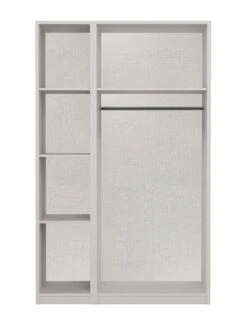 One Call Harris 4 Piece Part Assembled Package 3 Door Mirrored Wardrobe, 5 Drawer Chest And 2 Bedside Chests -FurniHaven Shop Q9PNL SQ6 0000000013 WHITE SLd2