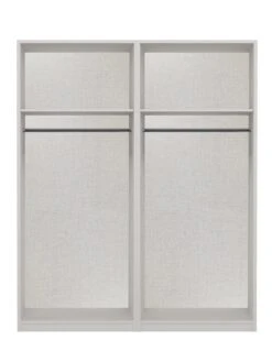 One Call Harris Part Assembled 4 Door Mirrored Wardrobe -FurniHaven Shop Q9PNP SQ5 0000000013 WHITE SLd1