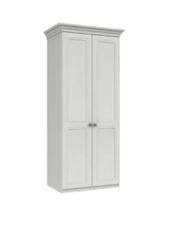 One Call Harris Ready Assembled 2 Door Wardrobe -FurniHaven Shop Q9PNR SQ3 0000000013 WHITE SLa
