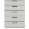 One Call Taylor Ready Assembled 5 Drawer Chest -FurniHaven Shop Q9QWL SQ1 0000000013 WHITE SLf