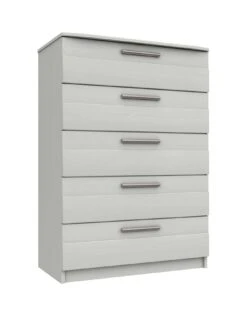 One Call Taylor Ready Assembled 5 Drawer Chest -FurniHaven Shop Q9QWL SQ3 0000000013 WHITE SLa
