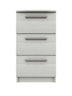 One Call Taylor Ready Assembled 3 Drawer Bedside Chest