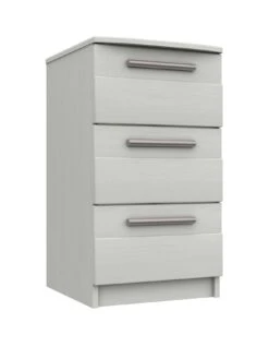One Call Taylor Ready Assembled 3 Drawer Bedside Chest 8 One Call Taylor Ready Assembled 3 Drawer Bedside Chest -FurniHaven Shop Q9QWM SQ3 0000000013 WHITE SLa