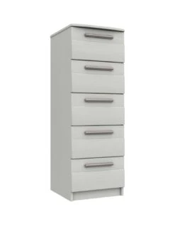 One Call Taylor Ready Assembled 5 Drawer Tall Boy -FurniHaven Shop Q9QWN SQ3 0000000013 WHITE SLa