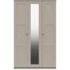 One Call Reid Part Assembled 3 Door Mirrored Wardrobe -FurniHaven Shop Q9QYG SQ1 0000000179 TAUPE SLf