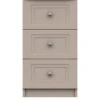 One Call Reid Ready Assembled 3 Drawer Bedside Chest 2 One Call Reid Ready Assembled 3 Drawer Bedside Chest -FurniHaven Shop Q9R6D SQ1 0000000179 TAUPE SLf