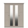 One Call Reid Part Assembled 4 Door Mirrored Wardrobe -FurniHaven Shop Q9R6E SQ1 0000000179 TAUPE SLf