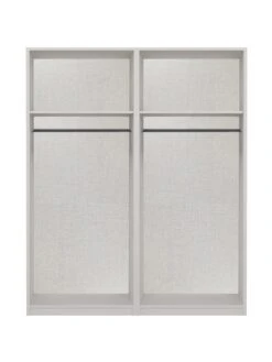 One Call Reid Part Assembled 4 Door Mirrored Wardrobe -FurniHaven Shop Q9R6E SQ5 0000000179 TAUPE SLd1