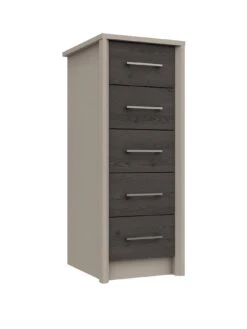 One Call Smyth Ready Assembled 5 Drawer Tall Boy -FurniHaven Shop Q9V6G SQ3 0000014757 DARK GREY TAUPE SLa