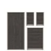 One Call Smyth 3 Piece Ready Assembled Package - 2 Door Wardrobe, 5 Drawer Chest And 2 Bedside Chests -FurniHaven Shop Q9V6J SQ1 0000014757 DARK GREY TAUPE SLf