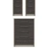 One Call Smyth 3 Piece Ready Assembled Package - 5 Drawer Chest And 2 Bedside Chests -FurniHaven Shop Q9V6K SQ1 0000014757 DARK GREY TAUPE SLf