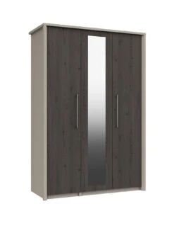 One Call Smyth Part Assembled 3 Door Mirrored Wardrobe 10 One Call Smyth Part Assembled 3 Door Mirrored Wardrobe -FurniHaven Shop Q9VFK SQ3 0000014757 DARK GREY TAUPE SLa