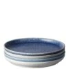 Denby Studio Blue 4-Piece Coupe Medium Plate Set -FurniHaven Shop Q9Y7V SQ1 0000000020 BLUE SLf