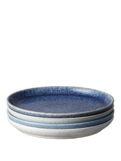 Denby Studio Blue 4-Piece Coupe Medium Plate Set