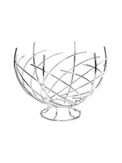 Premier Housewares Metal Wire Nest Fruit Basket -FurniHaven Shop QAP4A SQ2 0000000139 CHROME SLd
