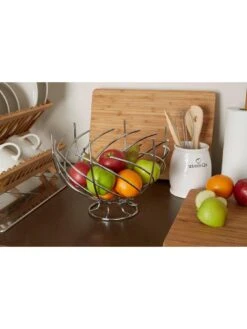 Premier Housewares Metal Wire Nest Fruit Basket -FurniHaven Shop QAP4A SQ6 0000000139 CHROME SLd4