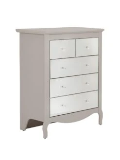 Very Home Sandy Mirrored 3 + 2 Drawer Chest -FurniHaven Shop QAYFW SQ3 0000014410 GREY MIRROR SLa