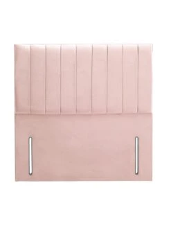 Shire Beds Liberty Velvet Divan Padded Headboard - Blush -FurniHaven Shop QDDJN SQ4 0000000591 BLUSH SLd