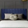Shire Beds Liberty Velvet Divan Headboard - Navy 1 Shire Beds Liberty Velvet Divan Headboard - Navy -FurniHaven Shop QDDJR SQ1 0000000048 NAVY RSr