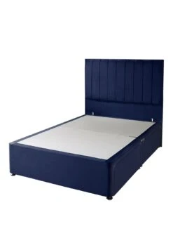 Shire Beds Liberty Velvet Divan Headboard - Navy 9 Shire Beds Liberty Velvet Divan Headboard - Navy -FurniHaven Shop QDDJR SQ3 0000000048 NAVY SLa