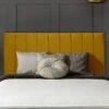 Shire Beds Liberty Velvet Divan Padded Headboard - Ochre -FurniHaven Shop QDDJV SQ1 0000001323 OCHRE RSr