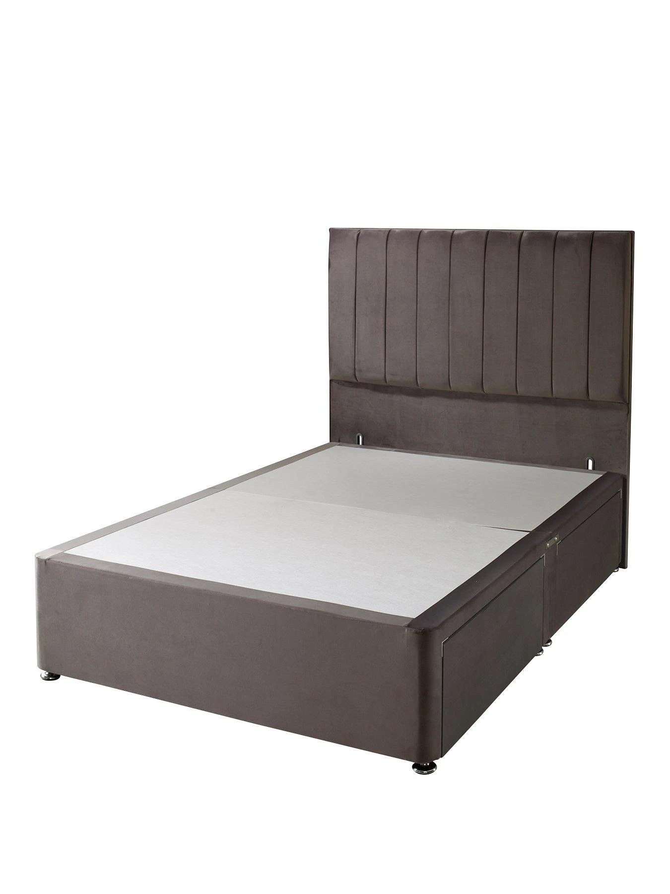 Shire Beds Liberty Velvet Divan Headboard - Grey 5 Shire Beds Liberty Velvet Divan Headboard - Grey - Image 3