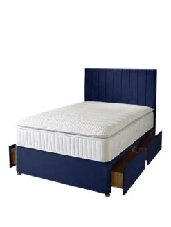 Shire Beds Liberty 1000 Pocket Pillow Top Divan Bed With Storage Options - Excludes Headboard 8 Shire Beds Liberty 1000 Pocket Pillow Top Divan Bed With Storage Options - Excludes Headboard -FurniHaven Shop QDDNG SQ2 0000000048 NAVY SLf