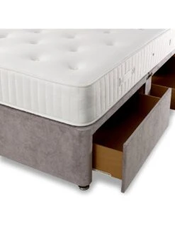 Shire Beds Tivoli Ortho Divan With Storage Options - Excludes Headboard -FurniHaven Shop QDDWE SQ5 0000000005 GREY SLd1