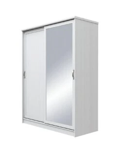 Very Home Camberley 2 Sliding Door Mirrored Wardrobe - White -FurniHaven Shop QE7F9 SQ3 0000000013 WHITE SLa