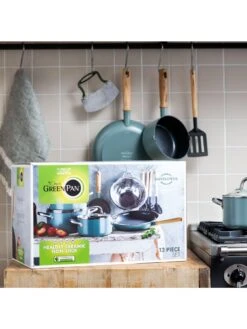 GreenPan Mayflower Healthy Ceramic Non-Stick13-Piece Pan Set -FurniHaven Shop QEFV9 SQ5 0000000088 NO COLOR SLd3
