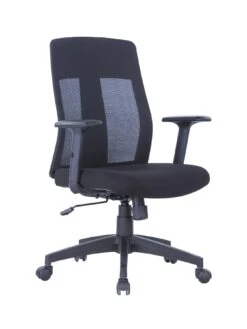 Alphason Laguna Fabric And Mesh Back Chair - Black