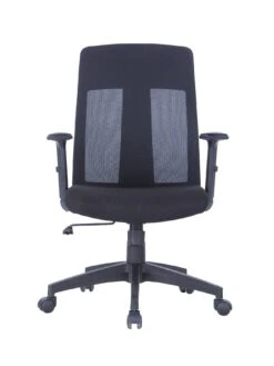 Alphason Laguna Fabric And Mesh Back Chair - Black -FurniHaven Shop QFTLR SQ3 0000000004 BLACK SLd