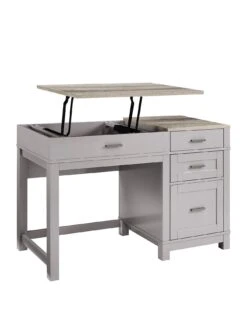 Dorel Home Carver Lift Up Desk - Grey -FurniHaven Shop QFVPJ SQ3 0000000005 GREY SLa