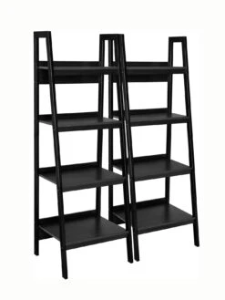 Dorel Home Set Of 2 Lawrence Ladder Bookcases 8 Dorel Home Set Of 2 Lawrence Ladder Bookcases -FurniHaven Shop QFVPM SQ3 0000000004 BLACK SLd