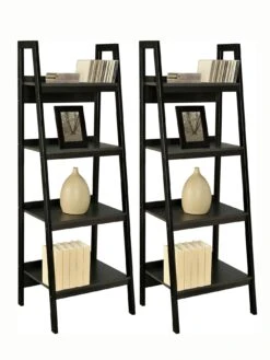 Dorel Home Set Of 2 Lawrence Ladder Bookcases 9 Dorel Home Set Of 2 Lawrence Ladder Bookcases -FurniHaven Shop QFVPM SQ4 0000000004 BLACK SLd1
