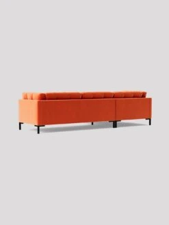 Swoon Landau Fabric Left Hand Corner Sofa -FurniHaven Shop QGJ7J SQ4 0000000537 BURNT ORANGE RSr